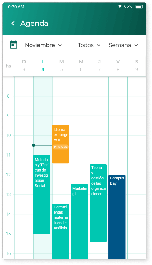 Week agenda